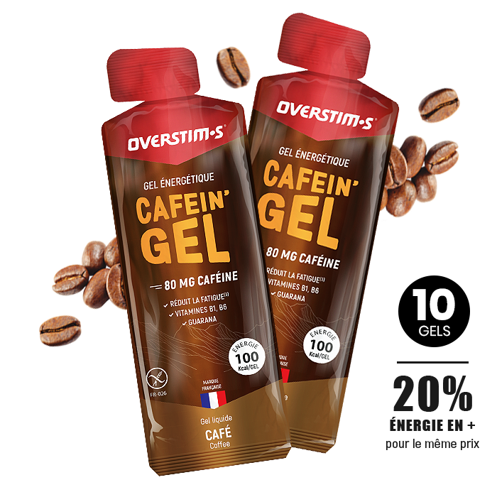 Cafein gel (10 geles), Geles energéticos deportivos (running, ciclismo,  triatlón)