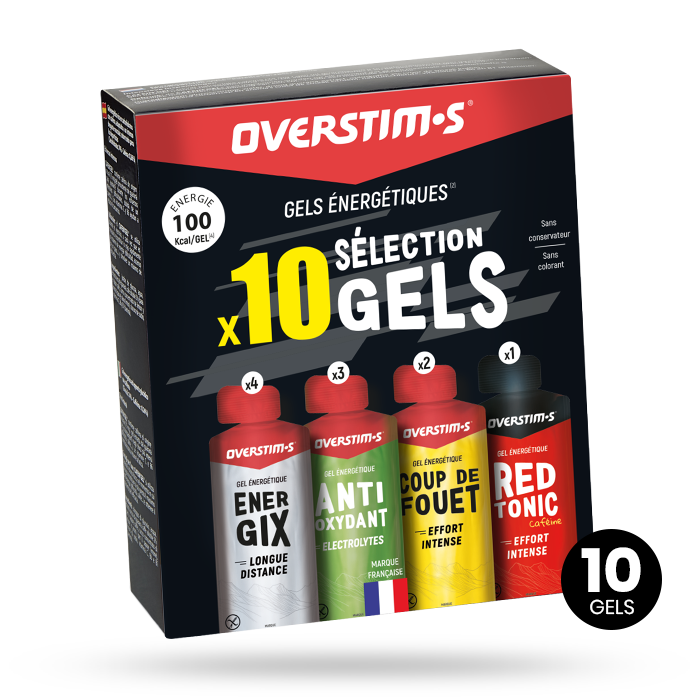 Mix pack (10 geles), Geles energéticos deportivos (running, ciclismo,  triatlón)